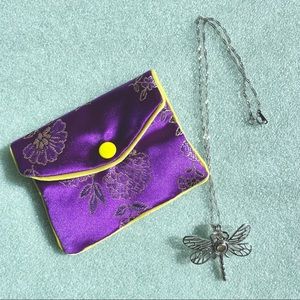 NEW Dragonfly w/Pearl 17” Pendant